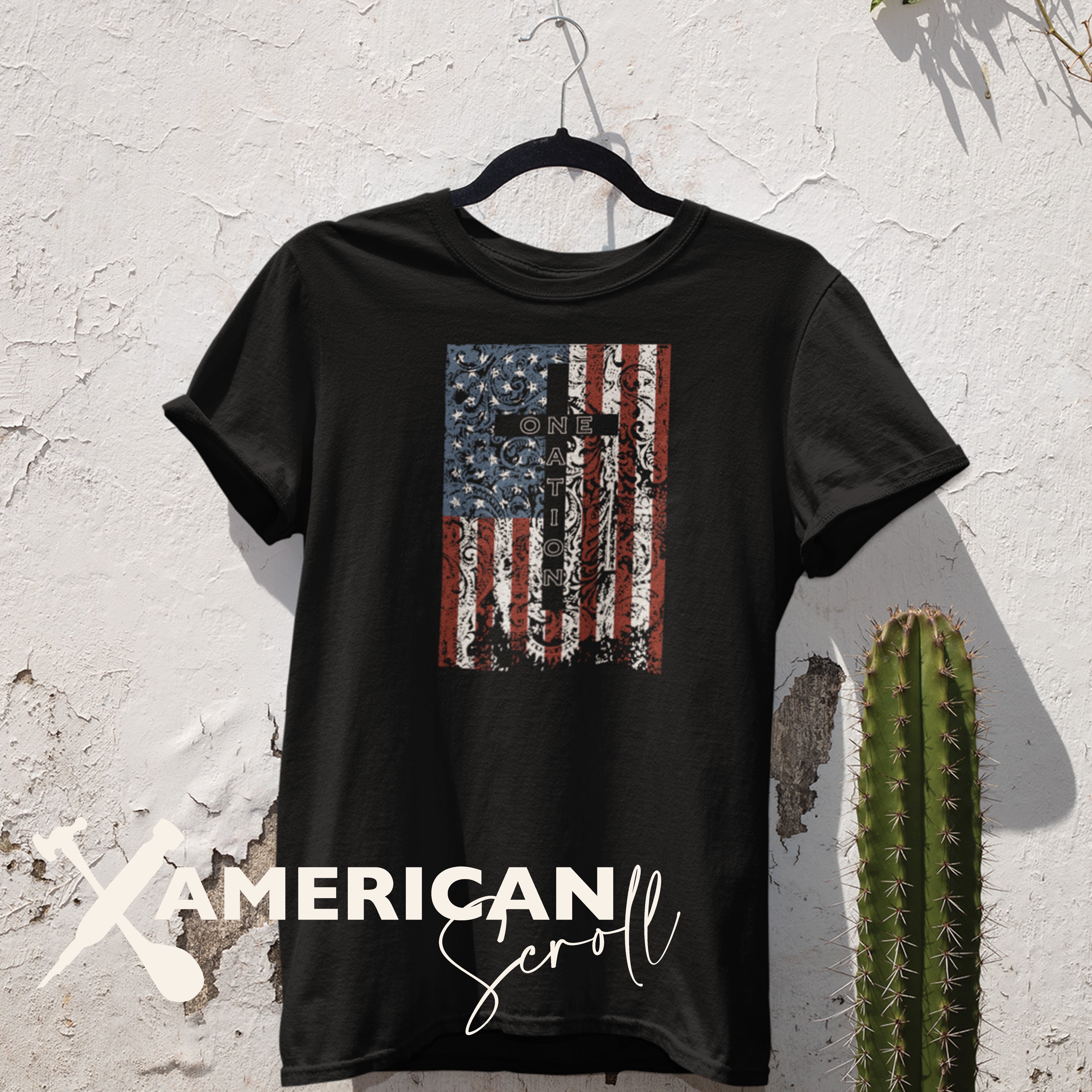 One Nation - Organic Cotton - USA Made – American Scroll